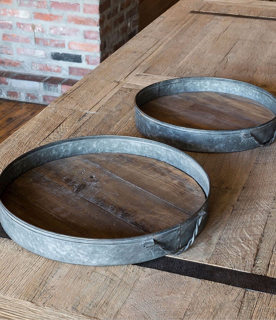 Park Hill Urban Farmhouse Collection Barkeeper's Tray, Set of 2