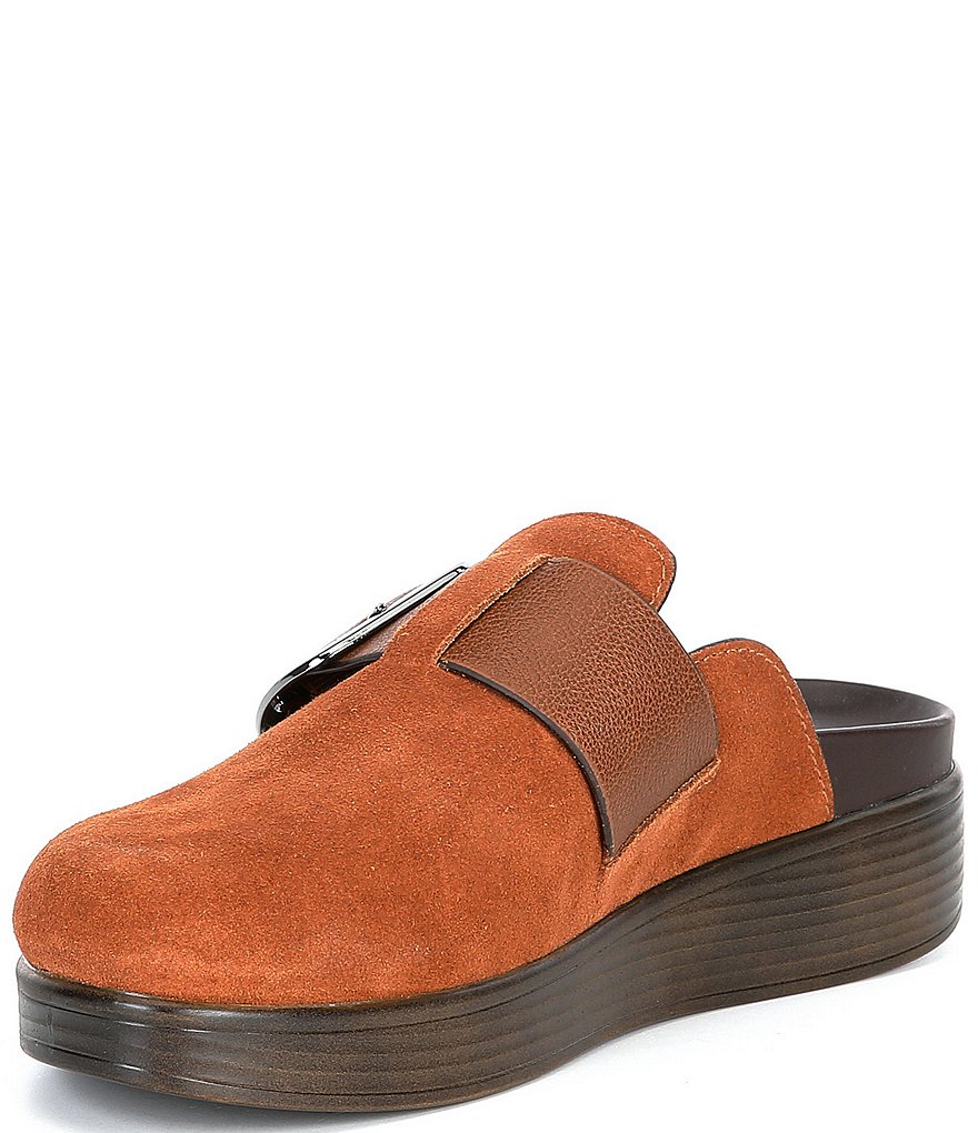 Donald Pliner Fiona Suede Buckle Mules