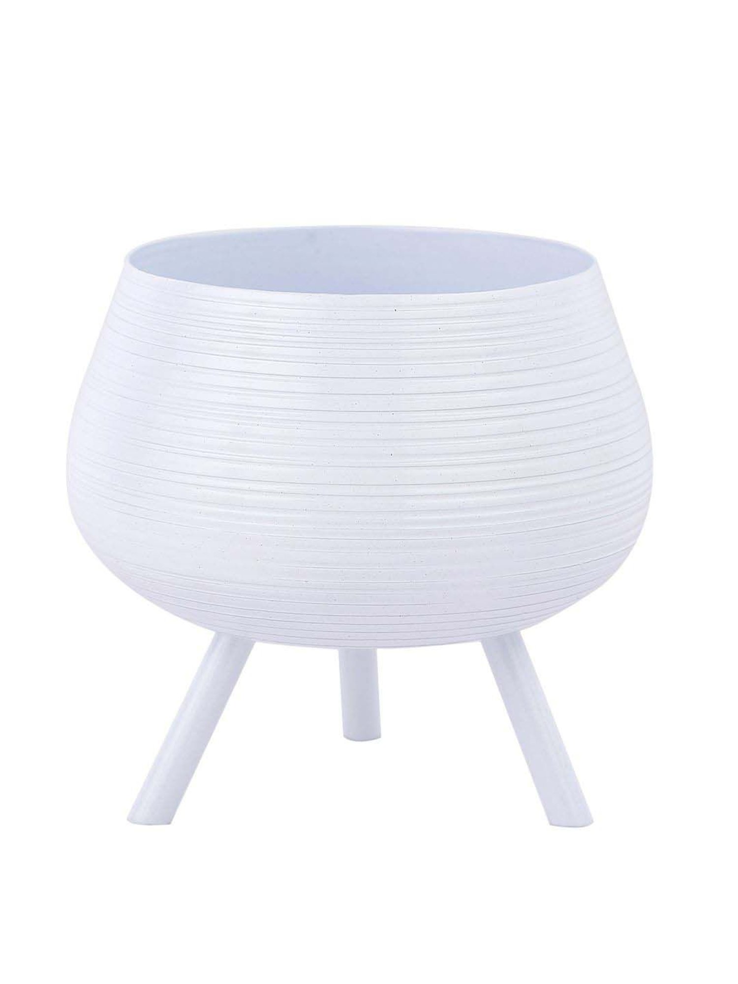 Aapno Rajasthan White Metal Planter Pot