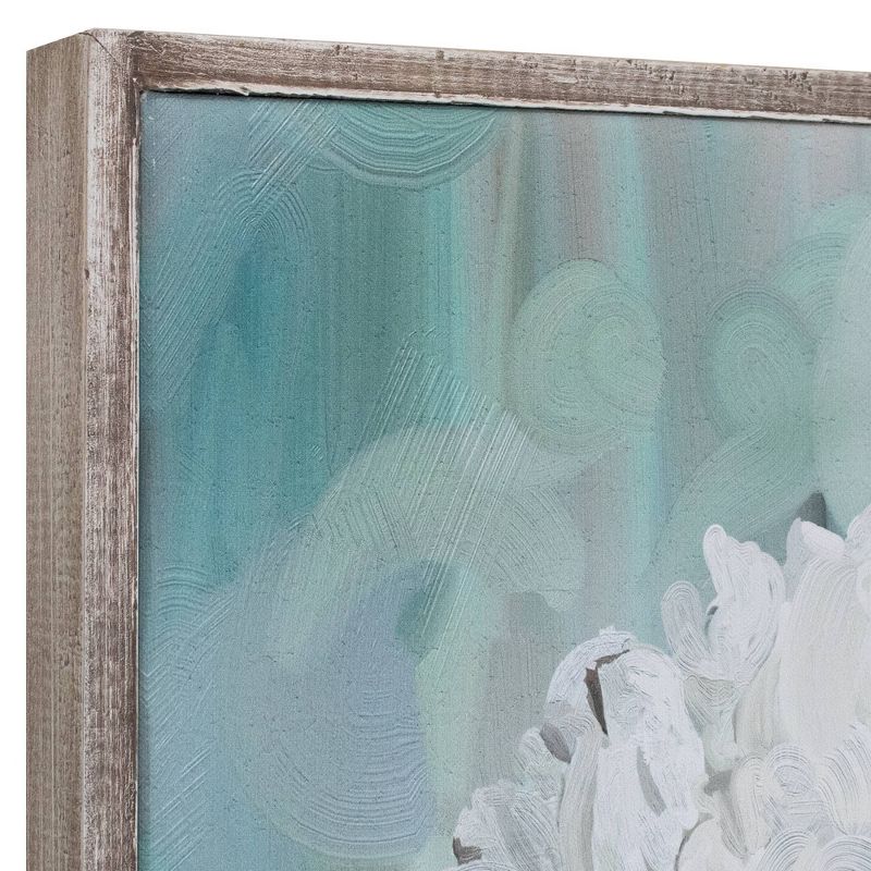 24" x 36" Farmhouse Peonies II by Studio Arts Wrapped Framed Canvas - Fine Art Canvas