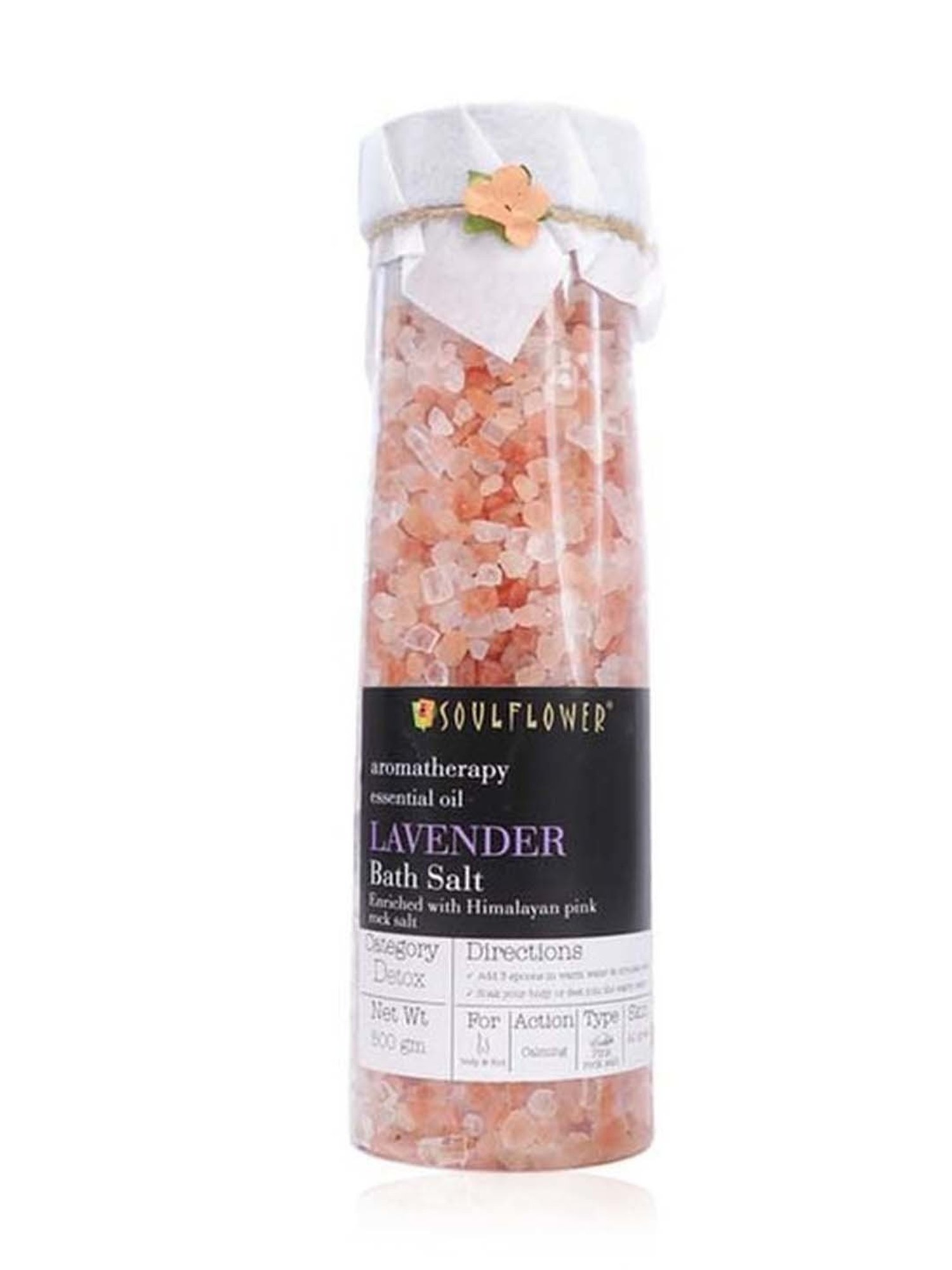 Soulflower Lavender Himalayan Pink Rock Aroma Bath Salt - 500 gm