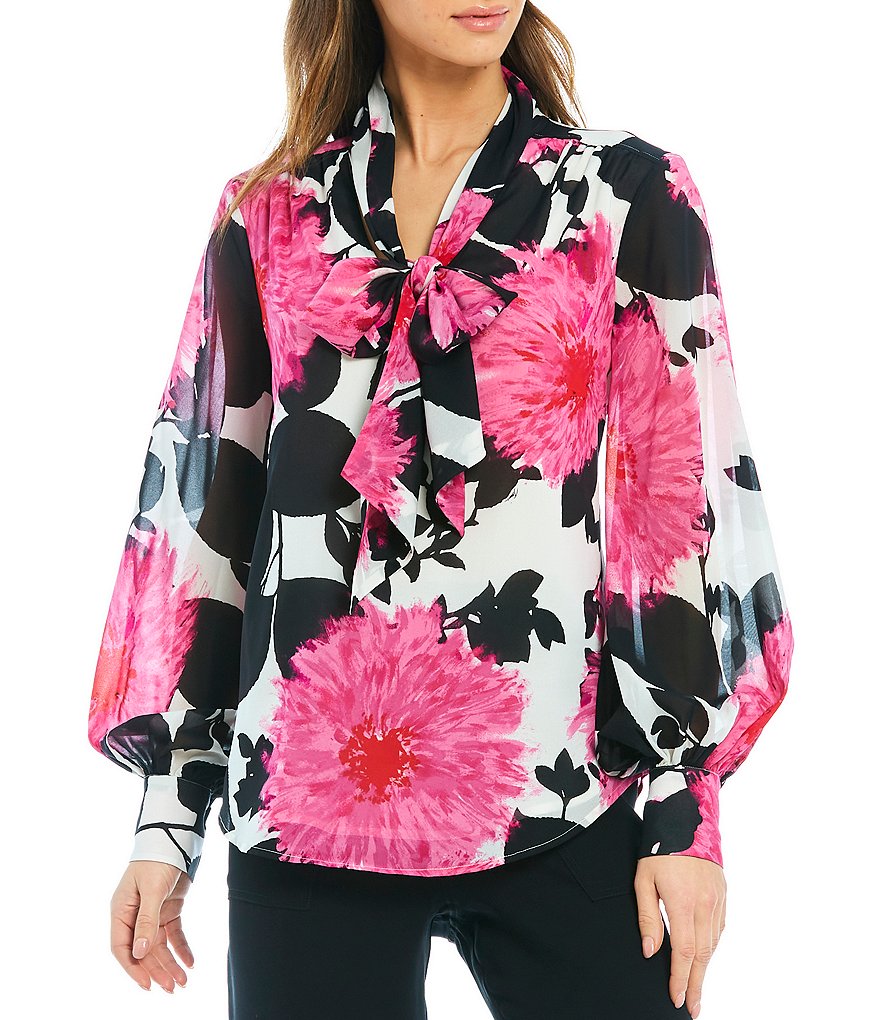 BB Dakota by Steve Madden Up to Here Puff Elbow Sleeve Mock Neck Smocked Top