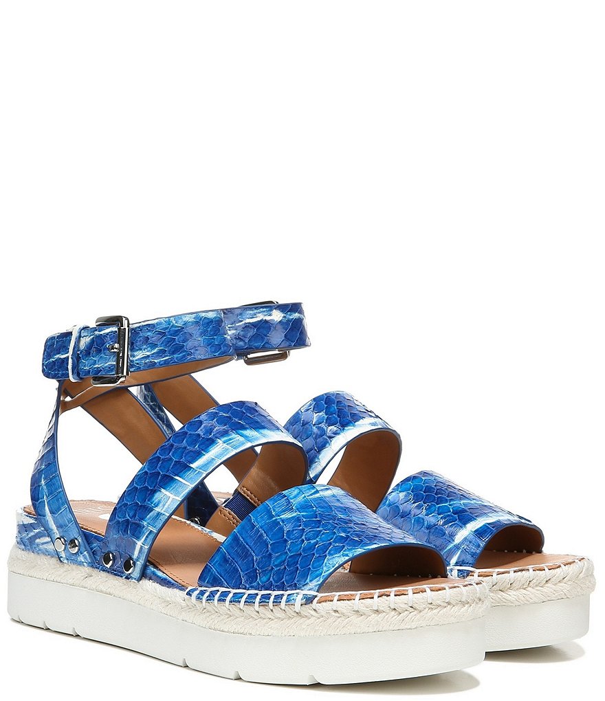 Sarto by Franco Sarto Calvin Snake Print Espadrille Platform Wedge Sandals
