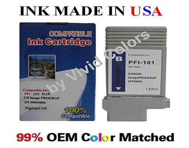 PFI-101 New Compatible ink Cartridge for IPF5100/6100- Blue