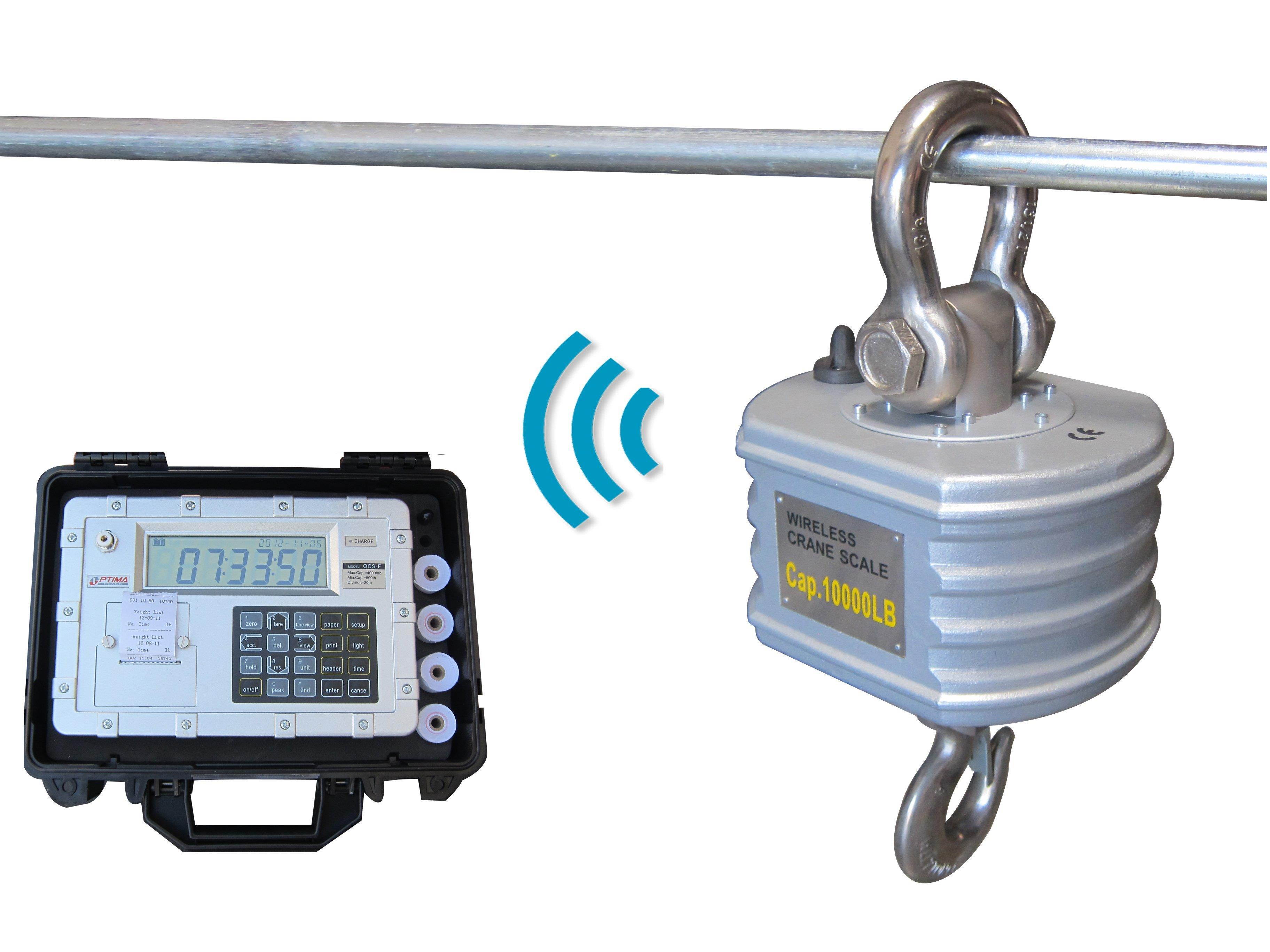 Optima Scales OP-925-W-10000 Heavy-Duty Crane Scale with Wireless Controller - 10000 lbs x 5 lb.