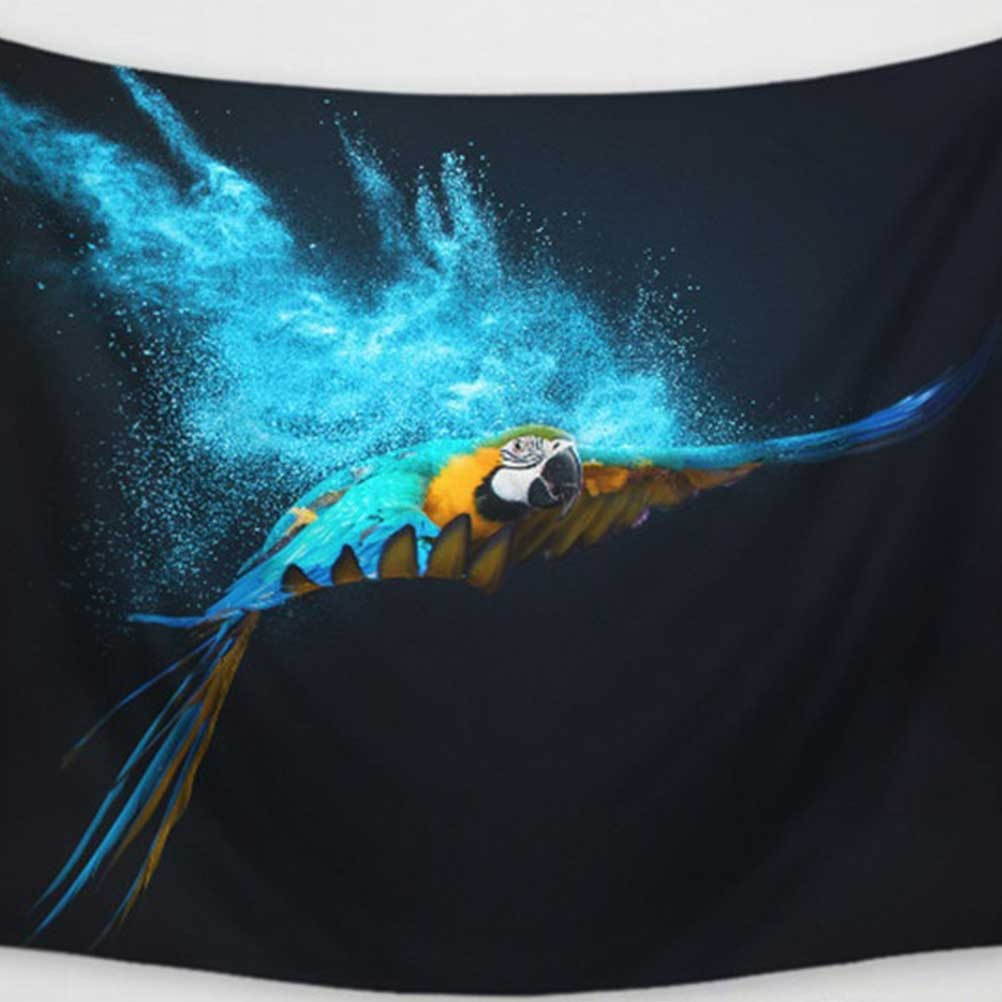 1PC 150x130cm Bird Pattern Tapestry Parrot Digital Wall Hanging Polyester Backdrop Decor for Home (Pattern 1)