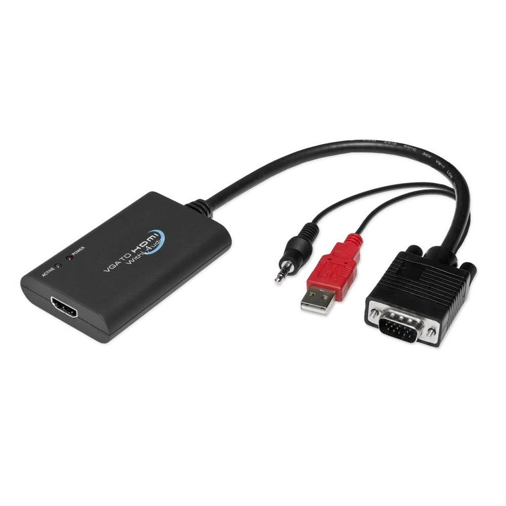 Universal VGA to HDMI Converter with Audio Support, Adapter for PC, Laptop, DVD, Desktop