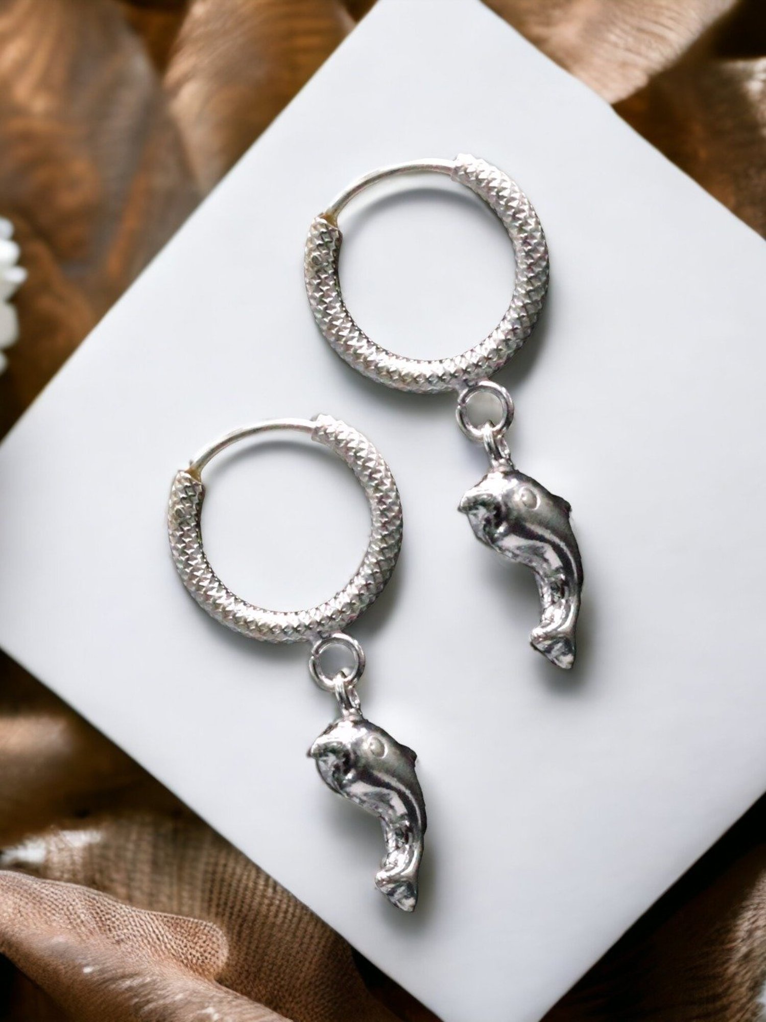 Taraash 925 Sterling Silver Charm Hoop Earrings for Kids Girls