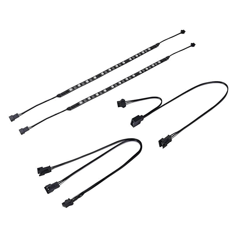 12 LED Addressable RGB Light Strip 2 Pack with Magnetic and Adhesive tape 300mm Components Other SSTLS03