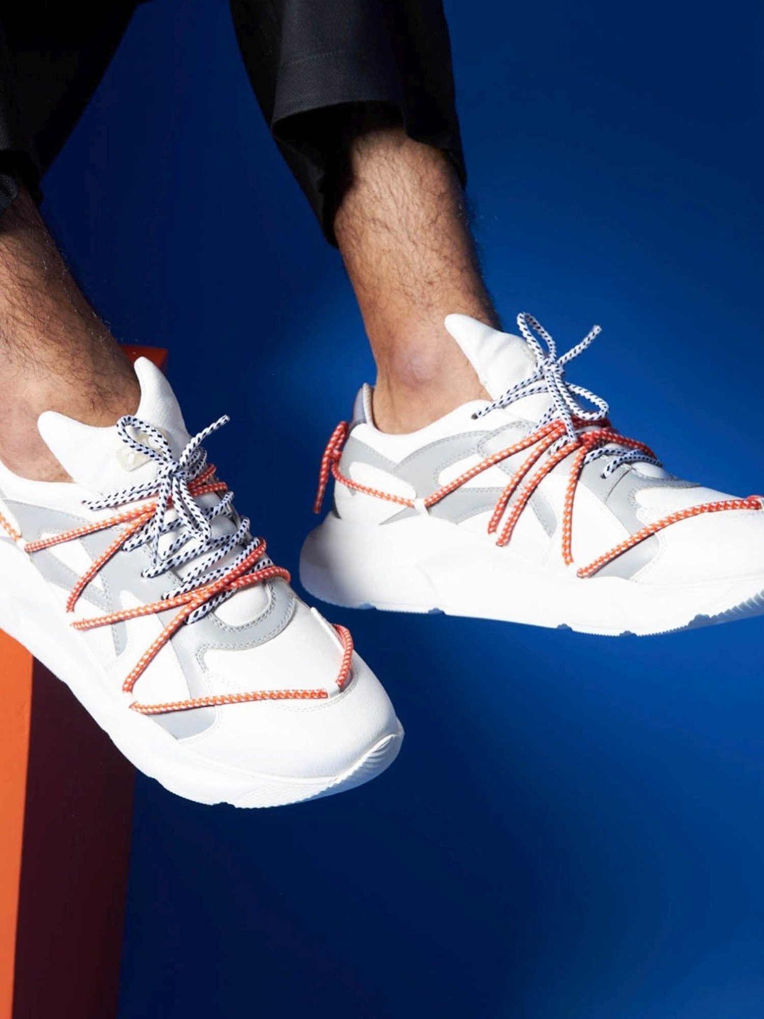 7-10 Men's 608 Winter Street White & Grey Chunky Sneakers