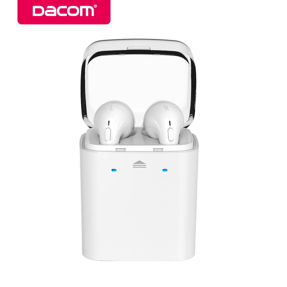 Dacom True Wireless Earphones TWS Earbuds Bluetooth Stereo Music Headset Mobile Phone Earpiece Headsfree For iPhone Samsung