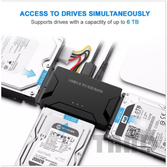 USB 3.0 To IDE SATA Converter External Hard Disk Universal Adapter Data Transfer Converter for 2.5/ 3.5 Inch Optical Drive HDD SSD