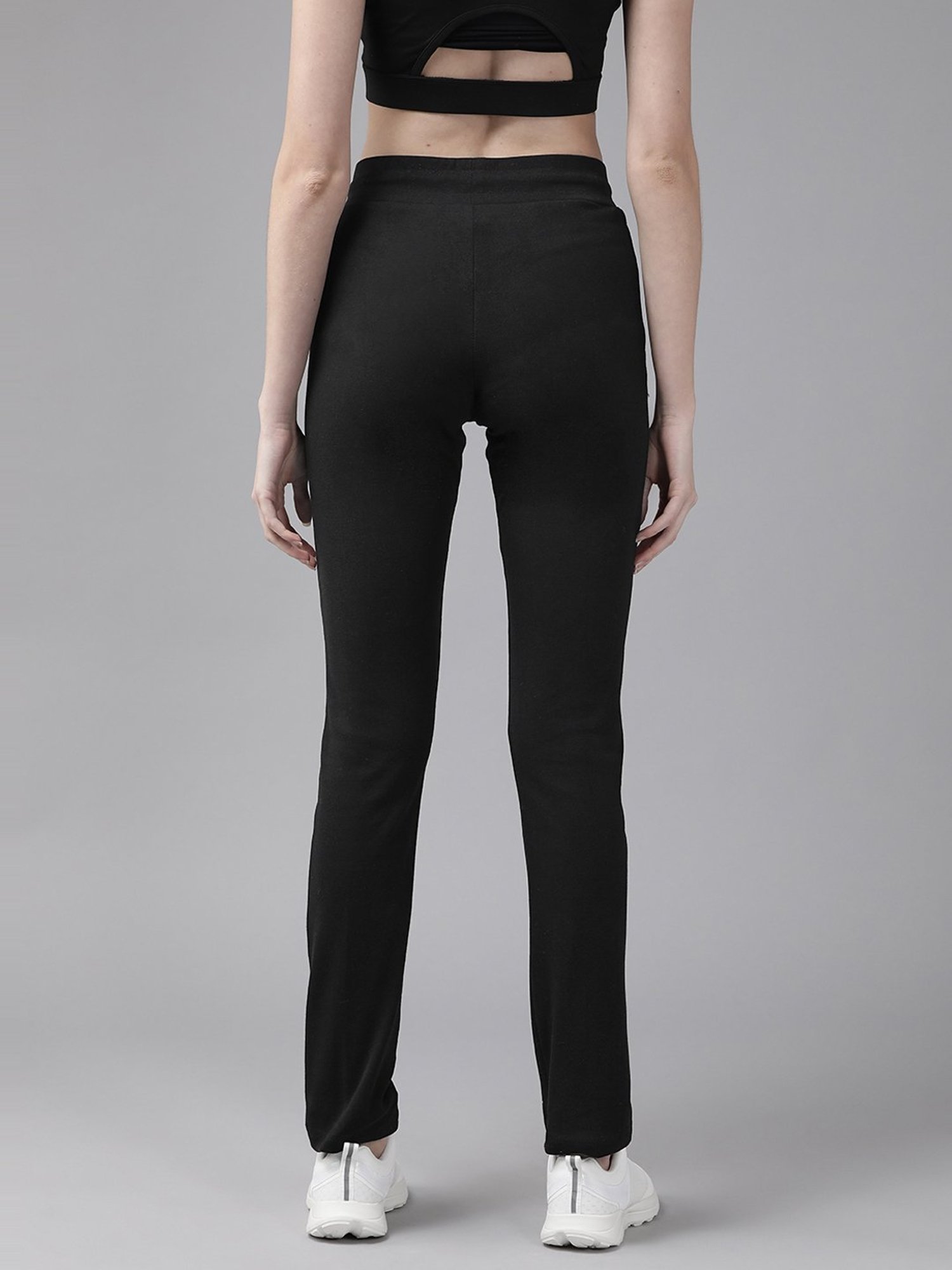 Cayman Black Mid Rise Track Pants