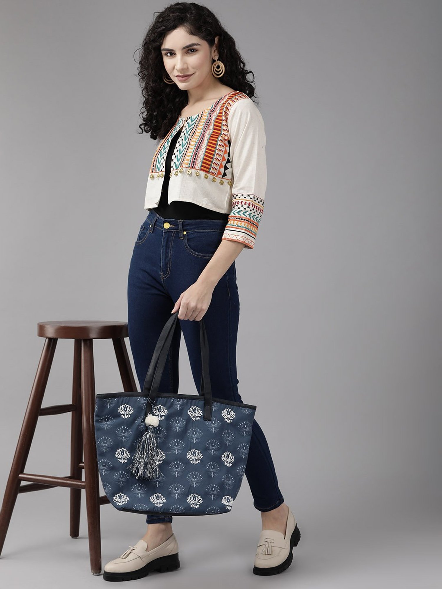 Aarika Beige Cotton Embroidered Ethnic Jacket