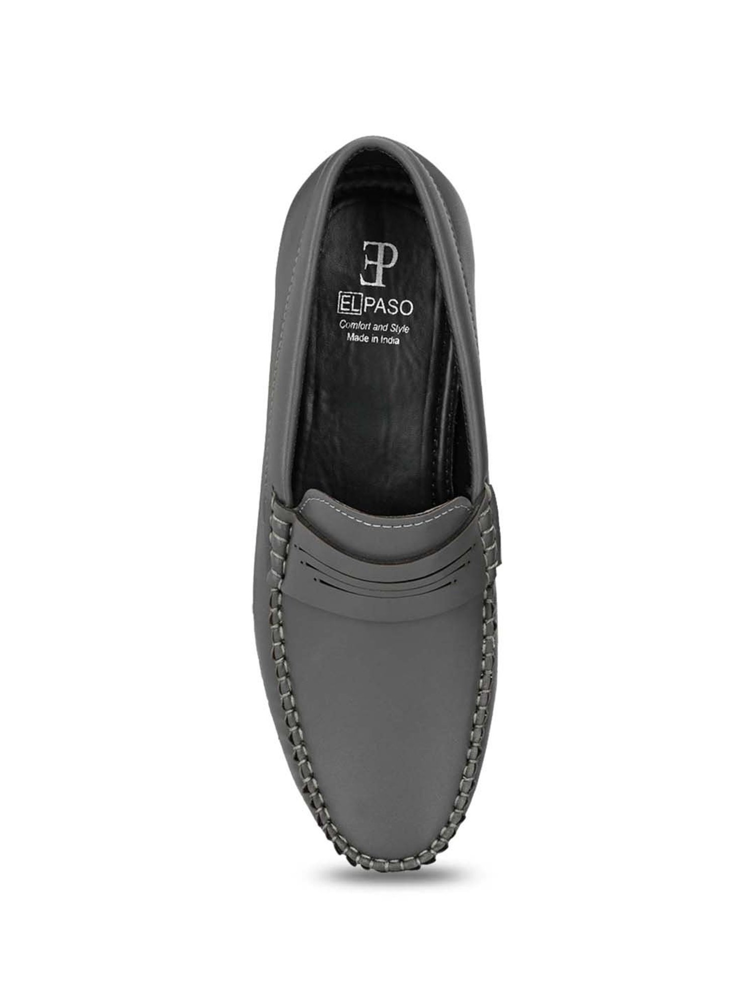 El Paso Men's Grey Casual Loafers