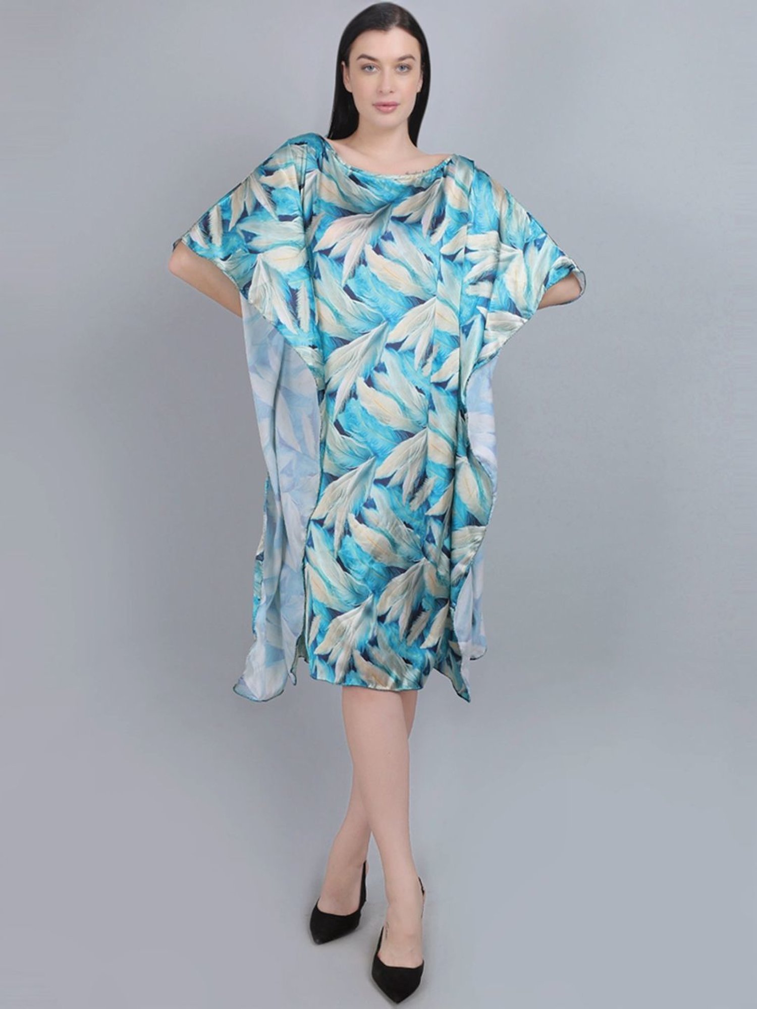 mod & shy Blue Printed Kaftan