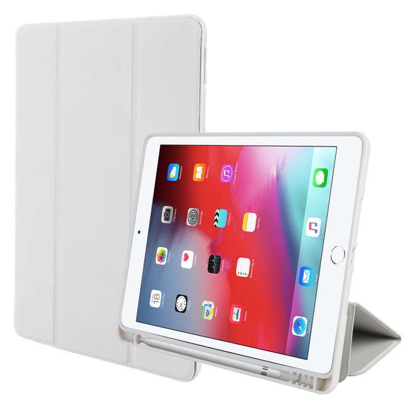 For IPad 10.2 Inch Case, Ultrathin Trifold PU Leather+Soft Silicone Stand Cover With Pencil Holder, Auto Sleep/Wake For IPad 8th 2020 / IPad 7th 2019 10.2 Inch