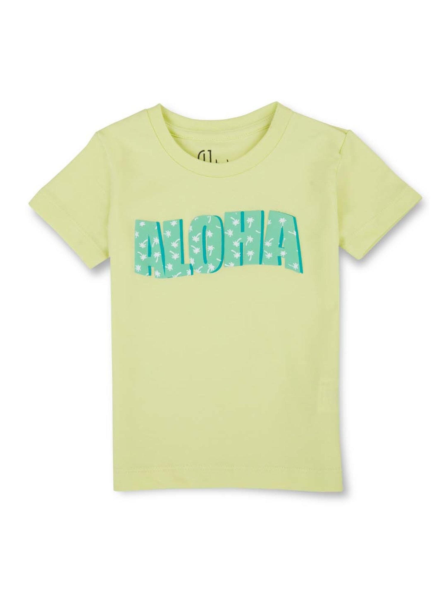 GJ baby Kids Yellow Cotton Printed T-Shirt