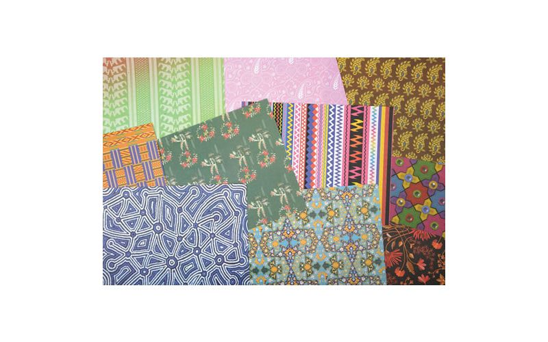 Roylco Around the World Assorted Design Textile Paper