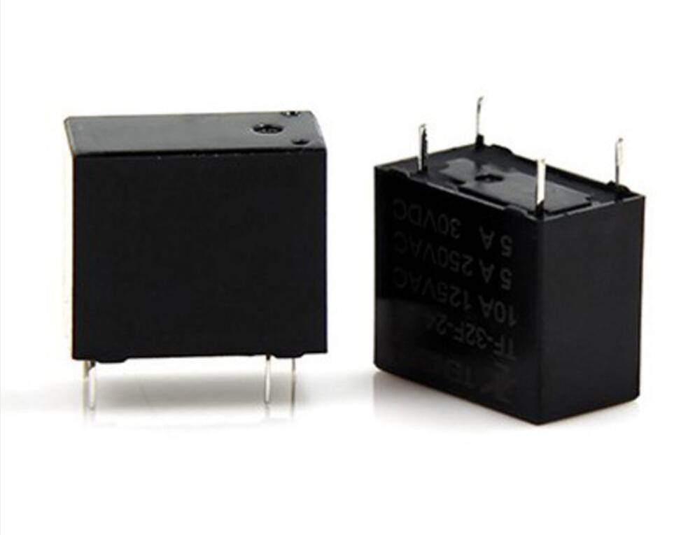 10 pcs normal open 4 pins DC24V 0.45w small electromagnetic relay TF-32F-24-HS for 10A/125VAC 5A/250VAC 5A/30VDC contact load