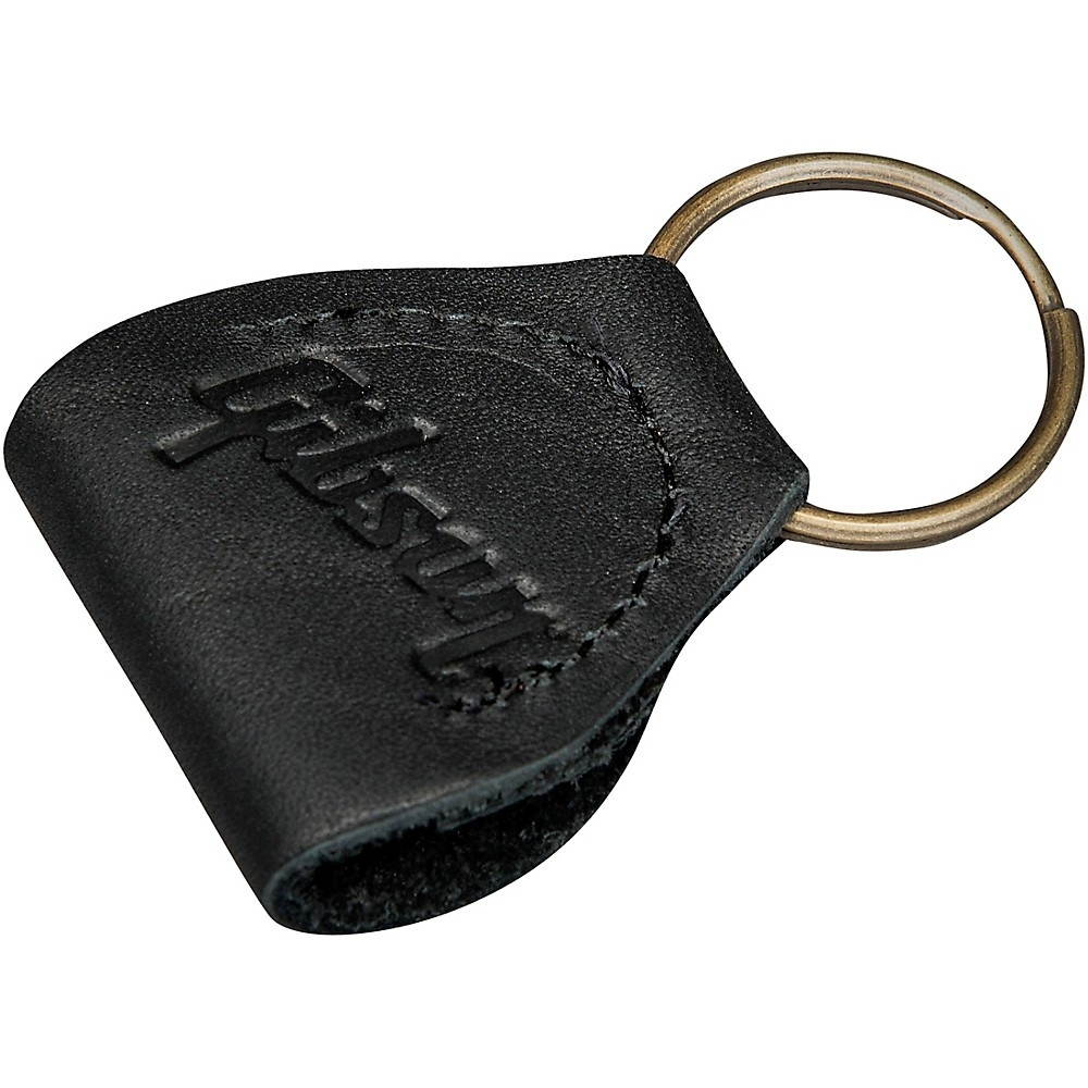 Gibson Premium Leather Pickholder Keychain Black