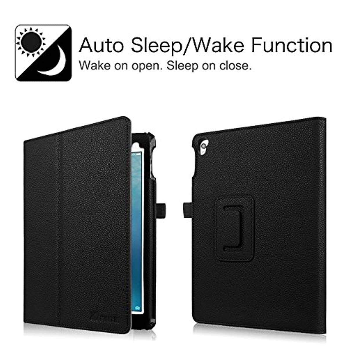 Fintie Case for iPad Pro 9.7, Premium Vegan Leather Folio [Slim Fit] Standing Smart Protective Cover with Auto Sleep/Wake Feature for iPad Pro 9.7 Inch 2016 Release Tablet, Black