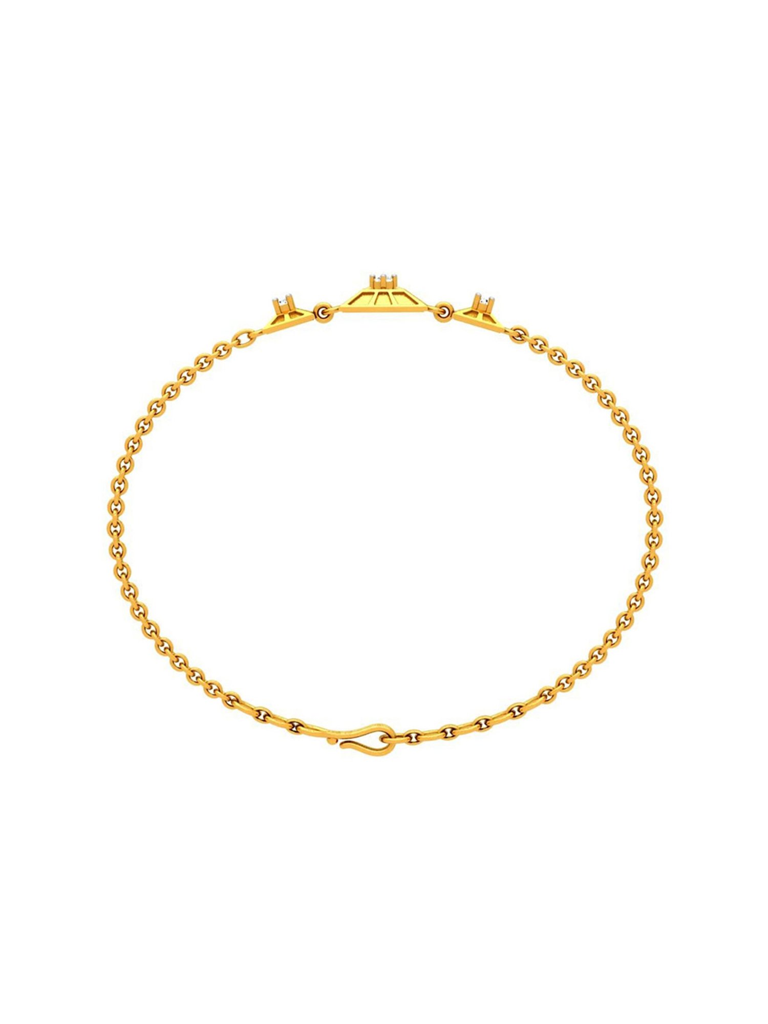 P.C. Chandra Jewellers 22k Yellow Gold Square Squad Bracelet
