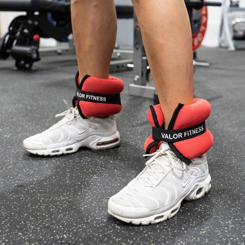 Valor Fitness Ankle and Wrist Weight Pair - Red (3lbs)