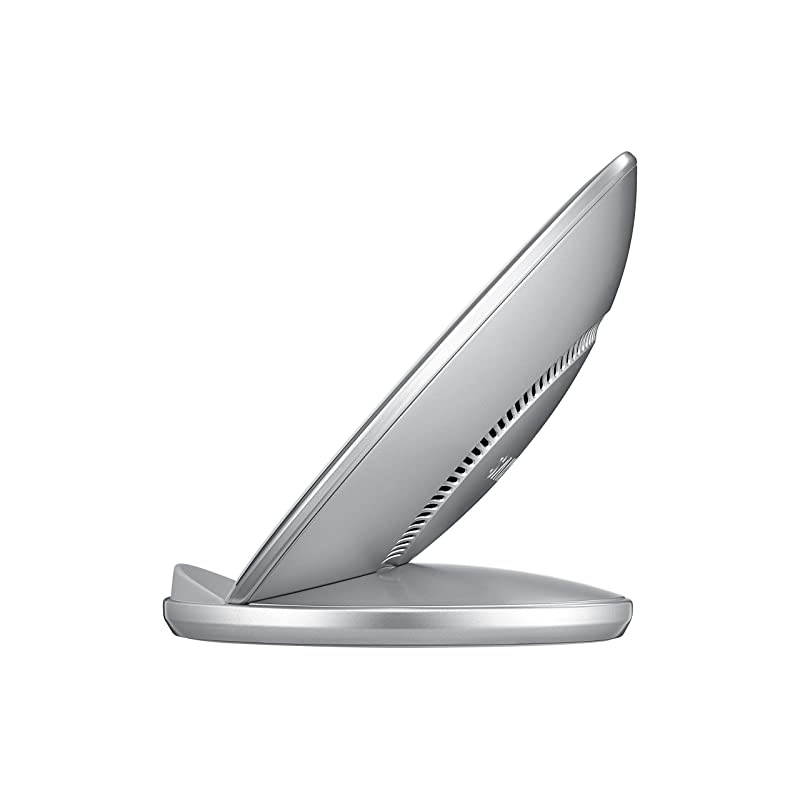 Qi Certified Fast Charge Wireless Charging Pad + Stand - Supports wireless charging on Qi compatible smartphones - Silver