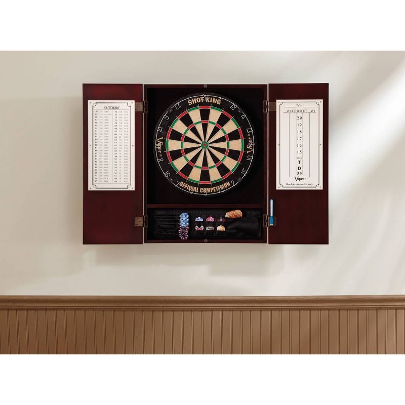 Viper Metropolitan Mahogany Steel Tip Dartboard Cabinet