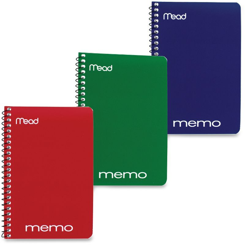 Acco Memo Book College Ruled 4"x6" 40 Sheets Assorted 45644