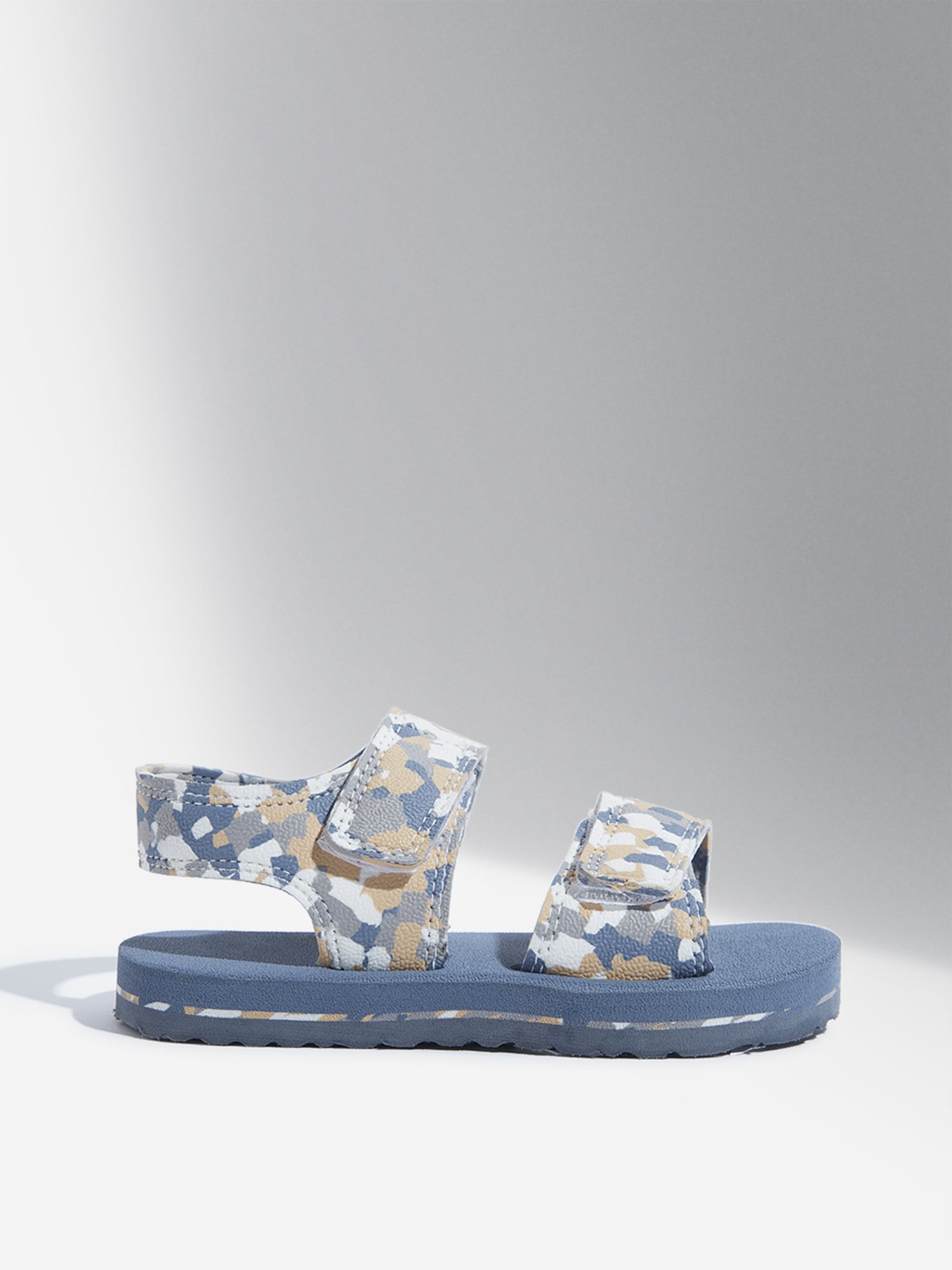 Yellow by Westside Blue Camouflage Design Dual Band Sandals