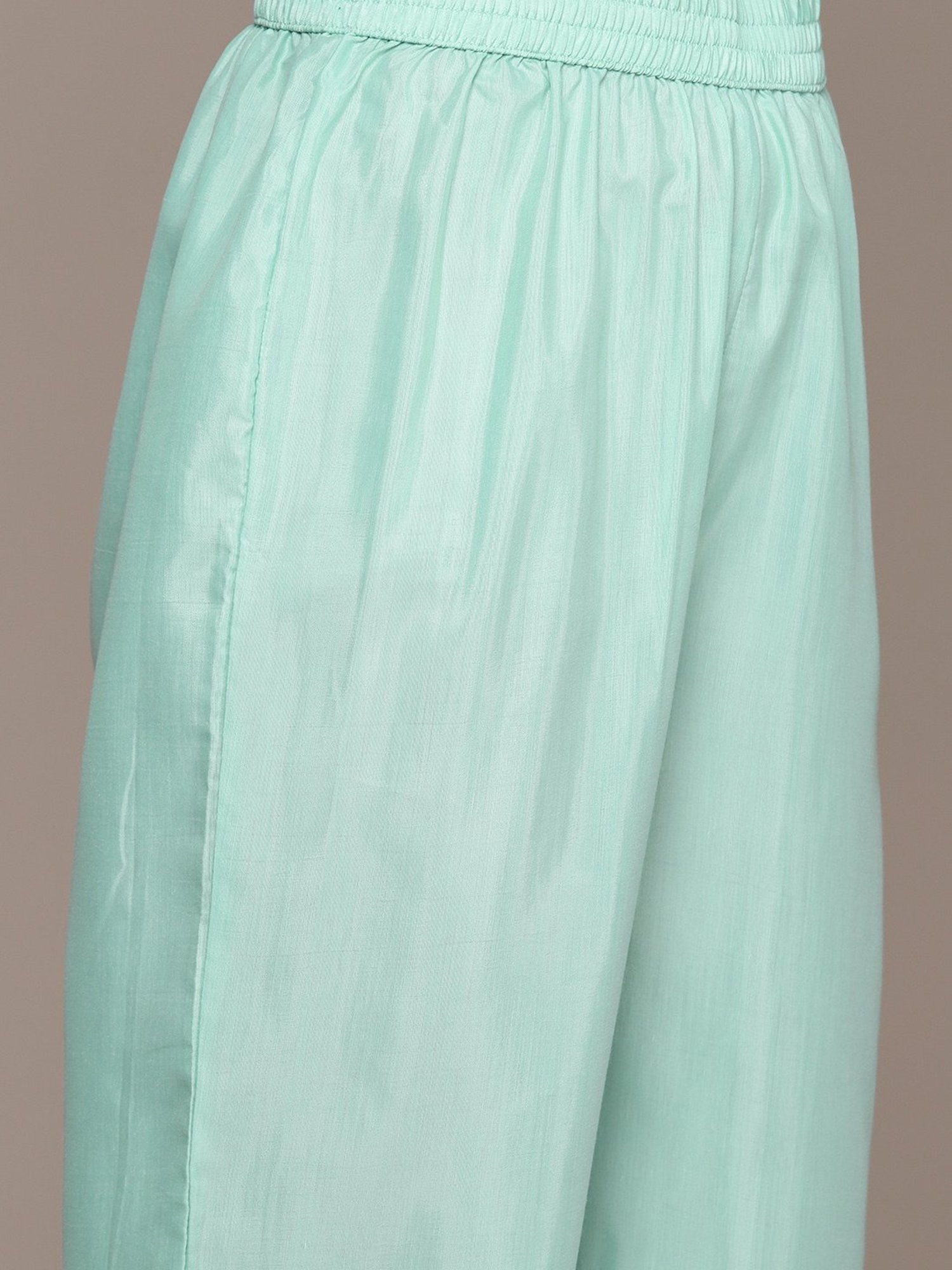 Ishin Sea Green Embroidered Kurta With Pant & Dupatta