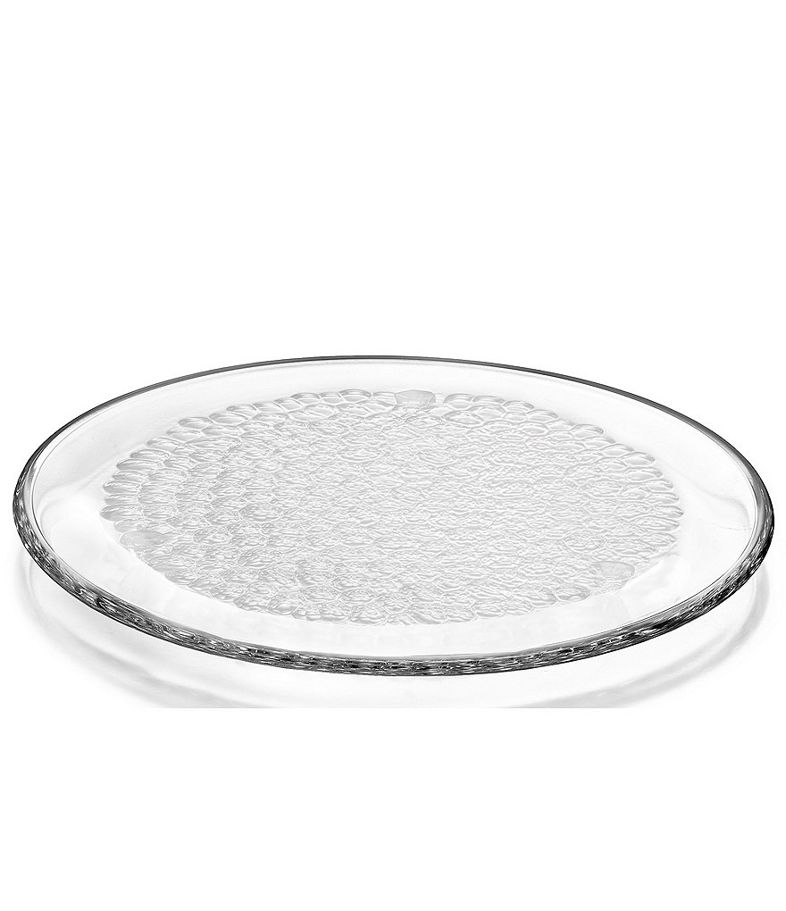Orrefors Pearl Round Crystal Platter