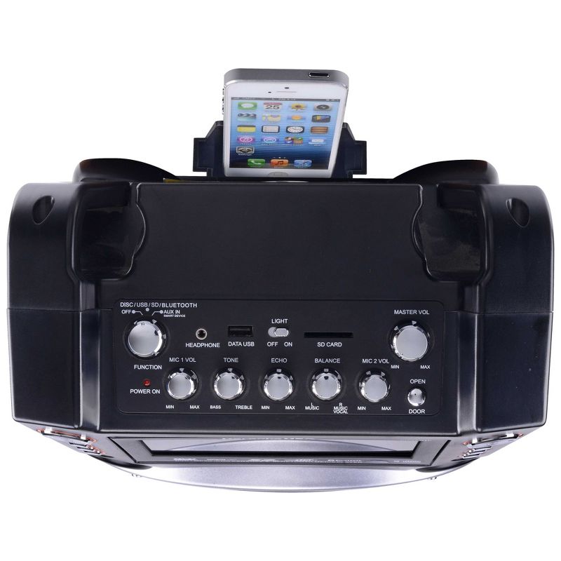 Karaoke USA Complete Bluetooth Karaoke System with LED Sync Lights (GF846)
