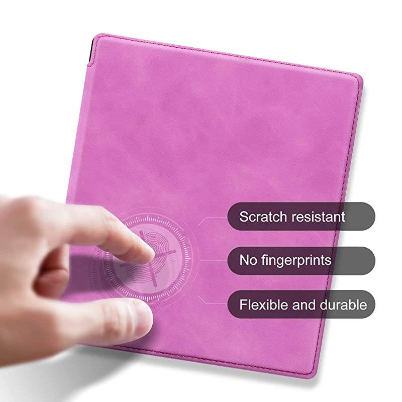 Skin Touch Feeling Case for All-New Kindle Oasis(10th Gen, 2019 Release & 9th Gen, 2017),Durable Soft Leather with Auto Wake/Sleep,Strong Adsorption for All-New 7''Kindle Oasis,The Maple Yellow