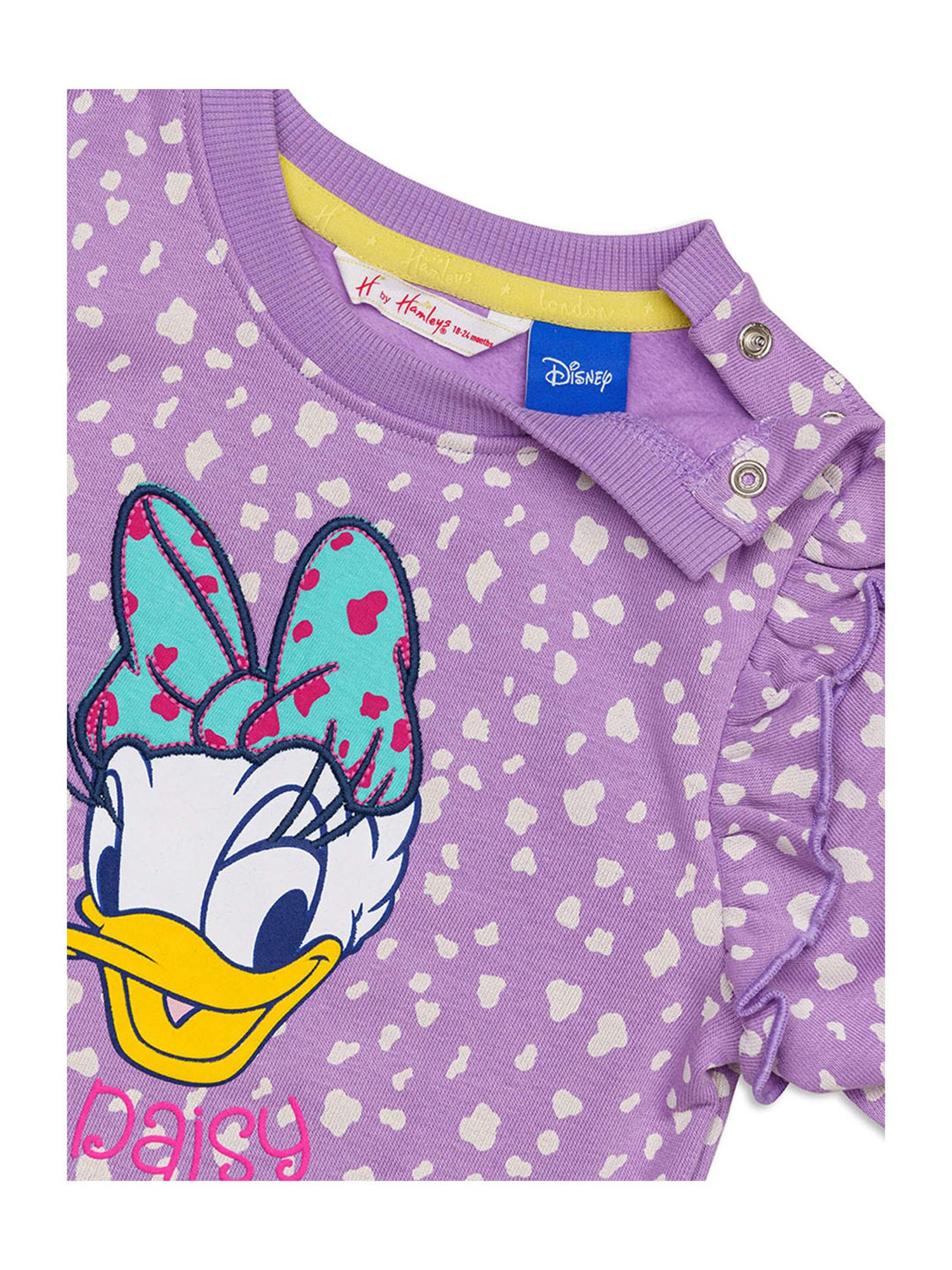 H by Hamleys Infants Girls Purple Printed Full Sleeves Sweatshirt