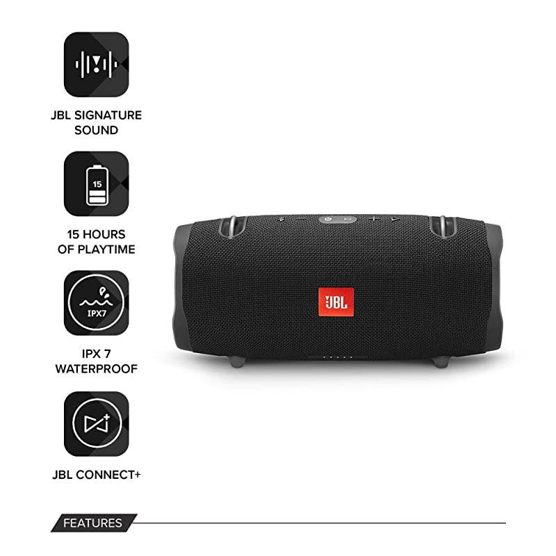 Xtreme 2, Waterproof Portable Bluetooth Speaker, Black