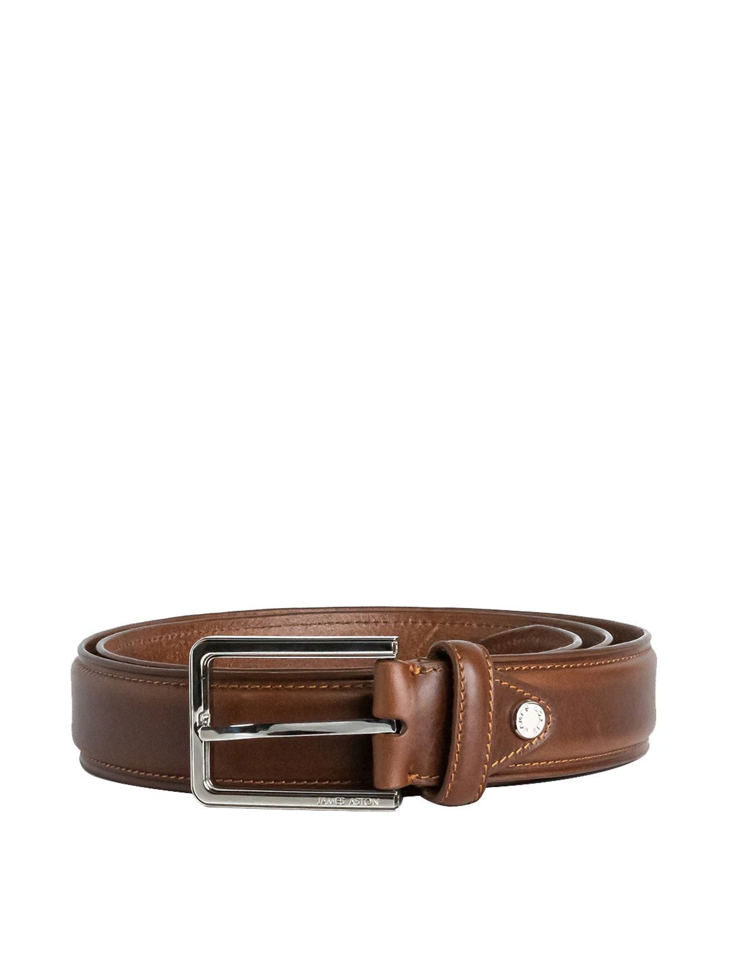 James Aston Brown Leather Waist Belt for Men