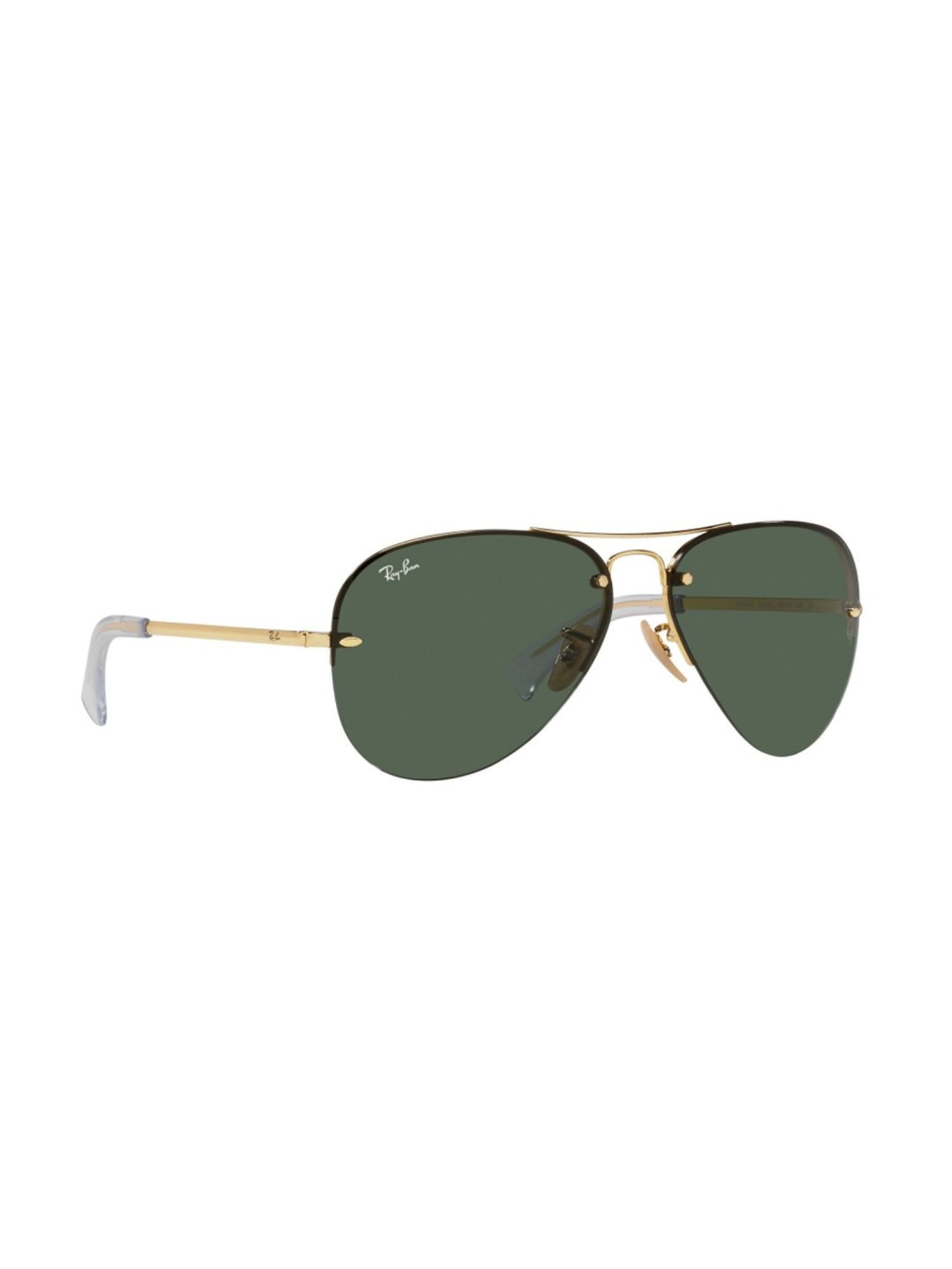 Ray-Ban Men UV Protected Green Lens Pilot Sunglasses - 0RB3449I92197159