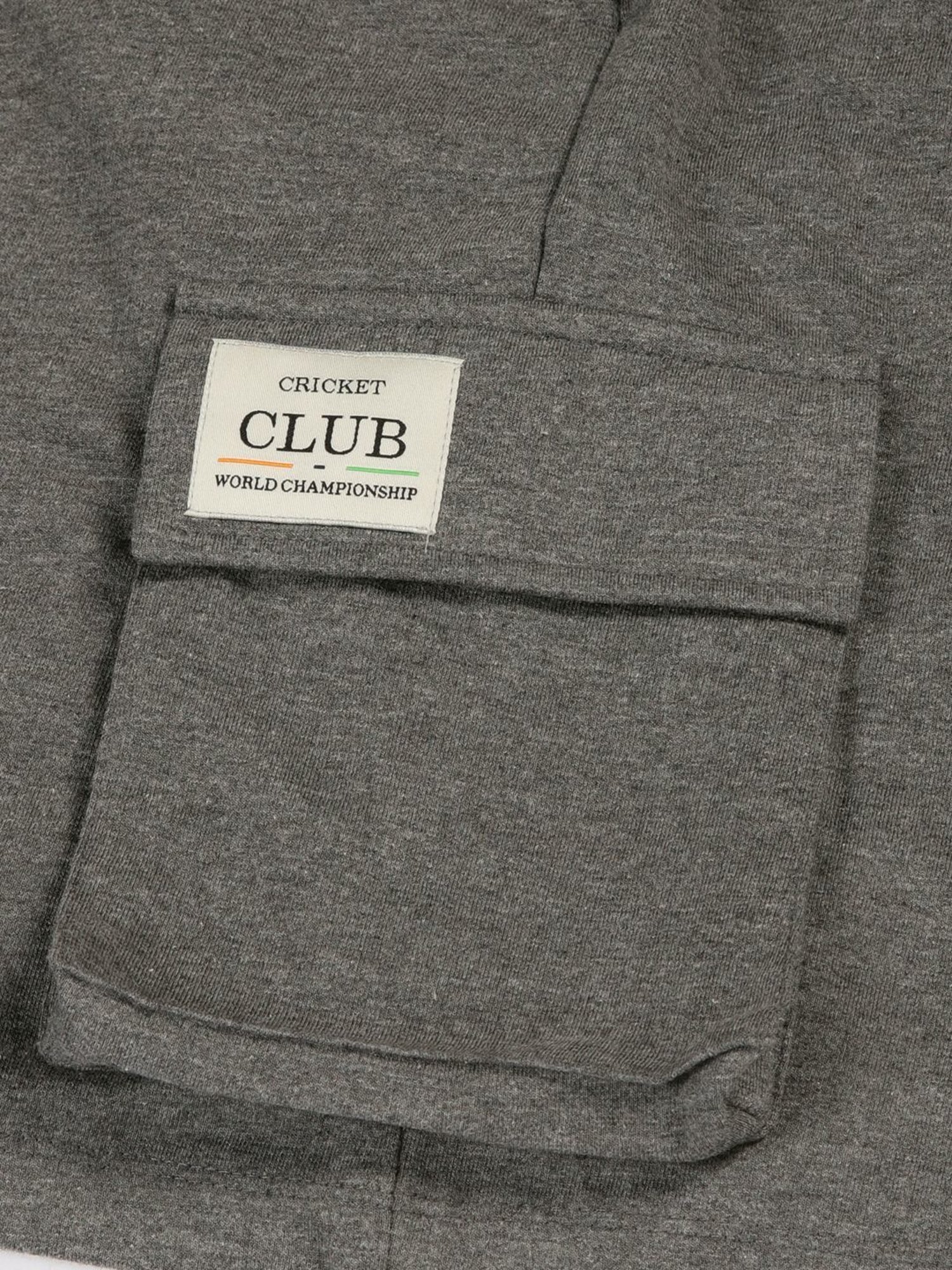 Thomas Scott Charcoal Melange Regular Fit Cargo Shorts