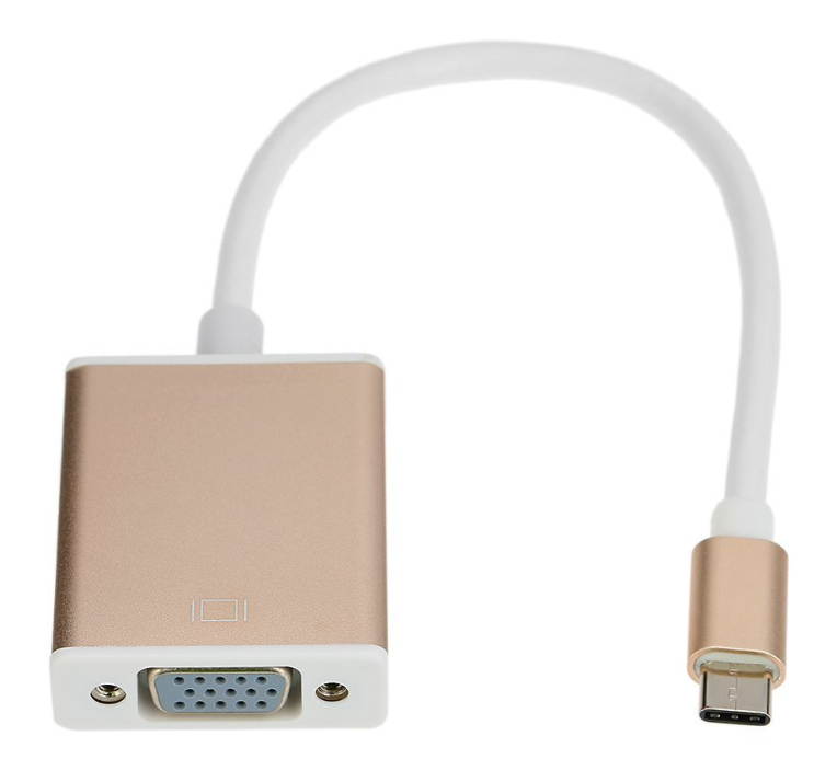 Type-C TO VGA Adapter Hub, USB 3.1 Type C (USB-C) to VGA Adapter With Aluminium Case for MacBook iMac Chromebook Dell HP and more