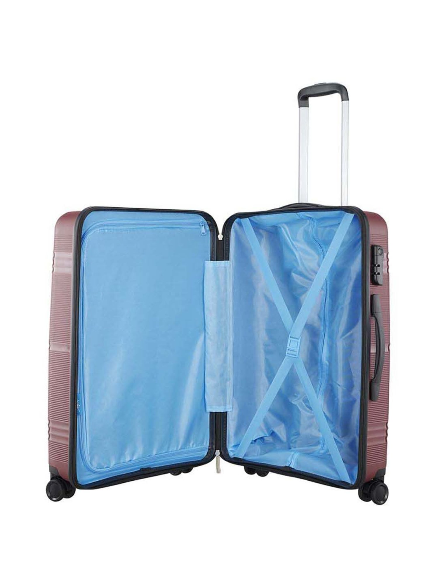 Skybags Focus Maroon Textured Hard Medium Trolley Bag - 46 cm