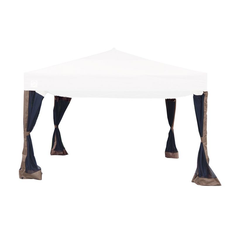 Costway Outdoor 2-Tier 10'x10' Gazebo Canopy Shelter Awning Tent Patio Garden Screw-free structure Brown