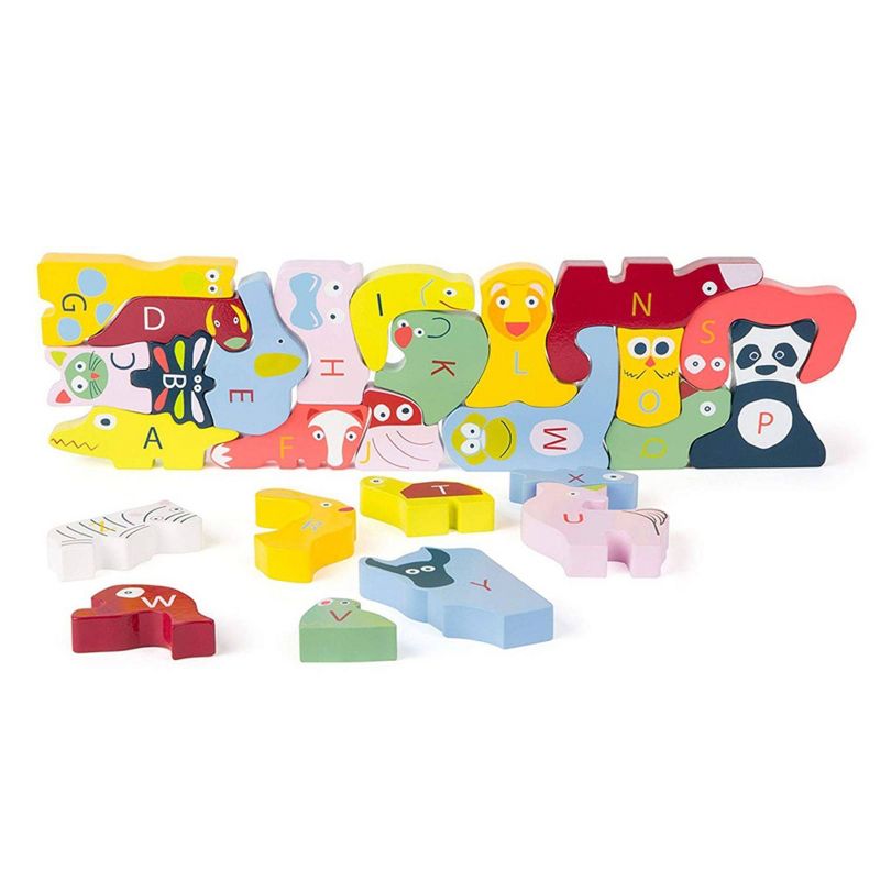 Small Foot Wooden Toys Cute Animals ABC Puzzle - 26pc