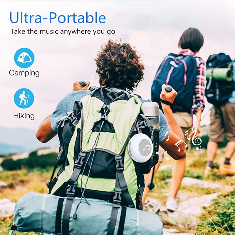 Waterproof Bluetooth Speaker  Shower Speaker Touch Control 3 Warm Light amp 7 Colors Night Light Portable Wireless Speaker with HD Sound8H PlayFMHandsFree for HomeOutdoor Travel