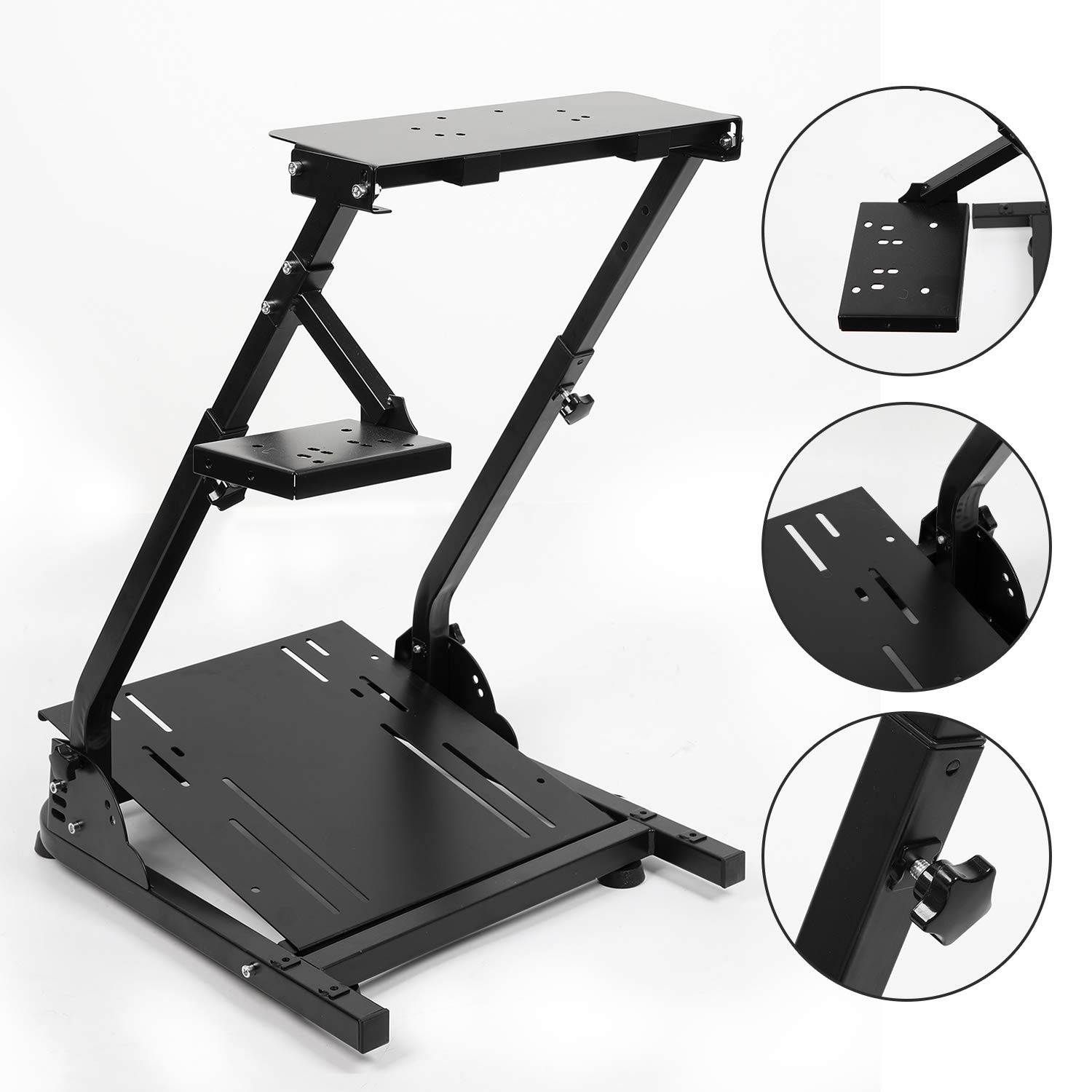 Adjustable Racing Steering Wheel Stand Pro Shifter Mount Fit for Logitech G25, G27, G29, G920 Racing Simulator Cockpit Video Game Accessories, Shifter Wheel Pedals NOT Included