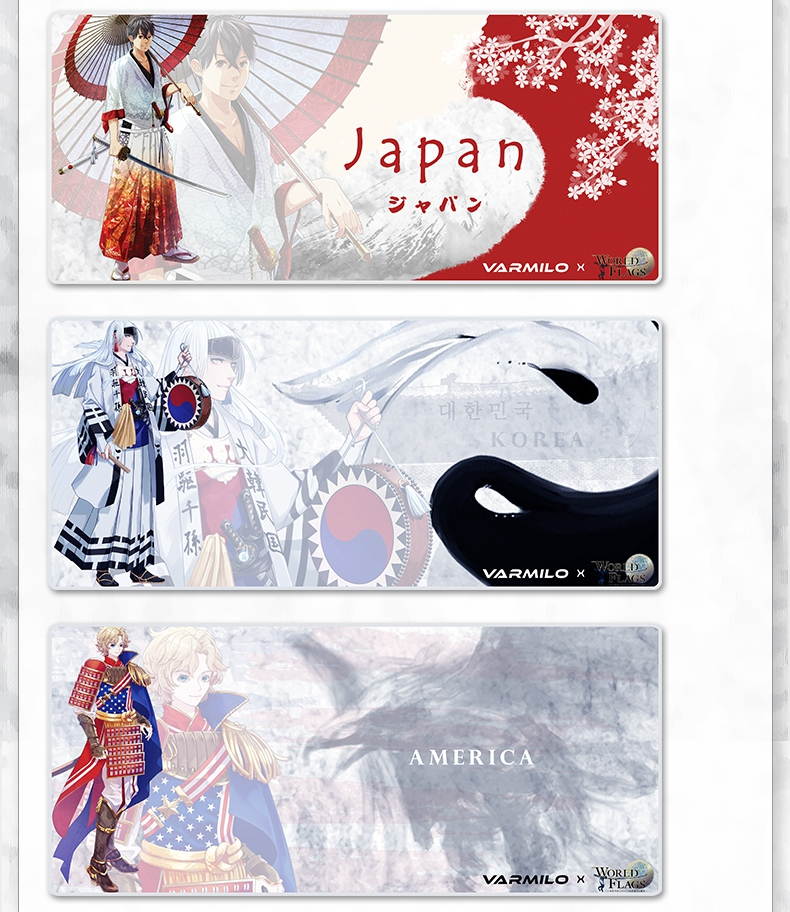 Varmilo X WORLD FLAGS XL  Gaming Mouse Pad 900X400X3mm for Gaming and  Home Use -America Theme