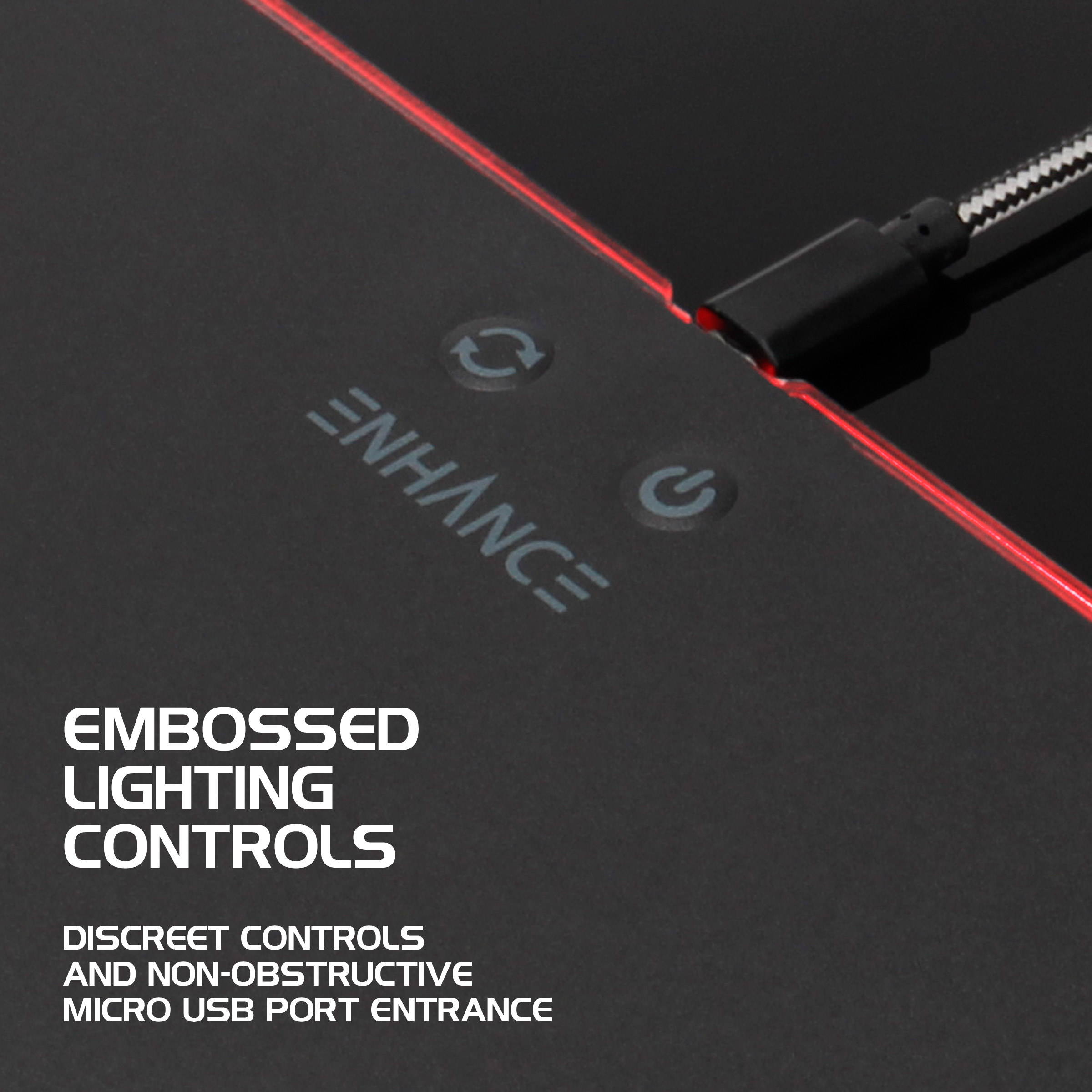 Enhance Extra Large LED Desk Mat with 7 Colors Backlights