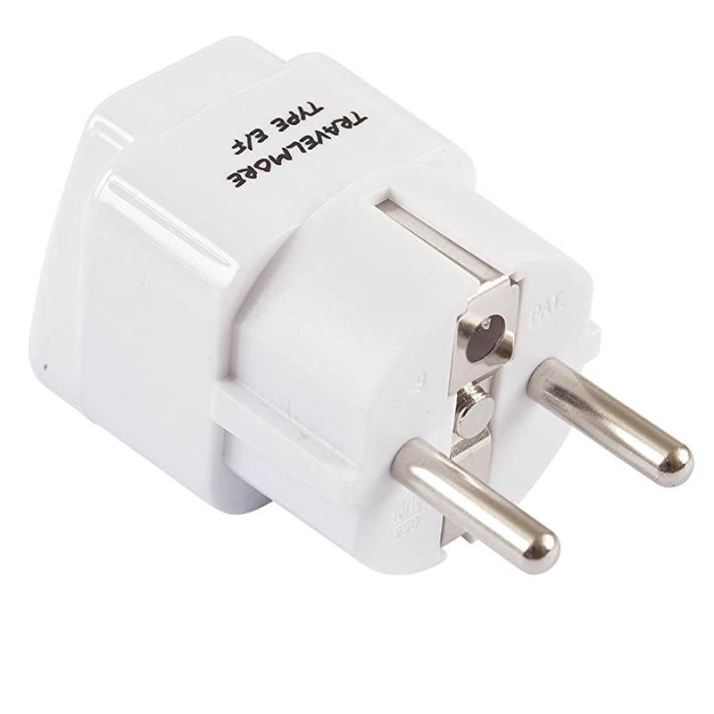 Pack European Travel Adapter Plug for European Outlets Type C Type E Type F Europe Plug Adapter Works in France Spain Italy Germany Netherlands Belgium Poland Russia More